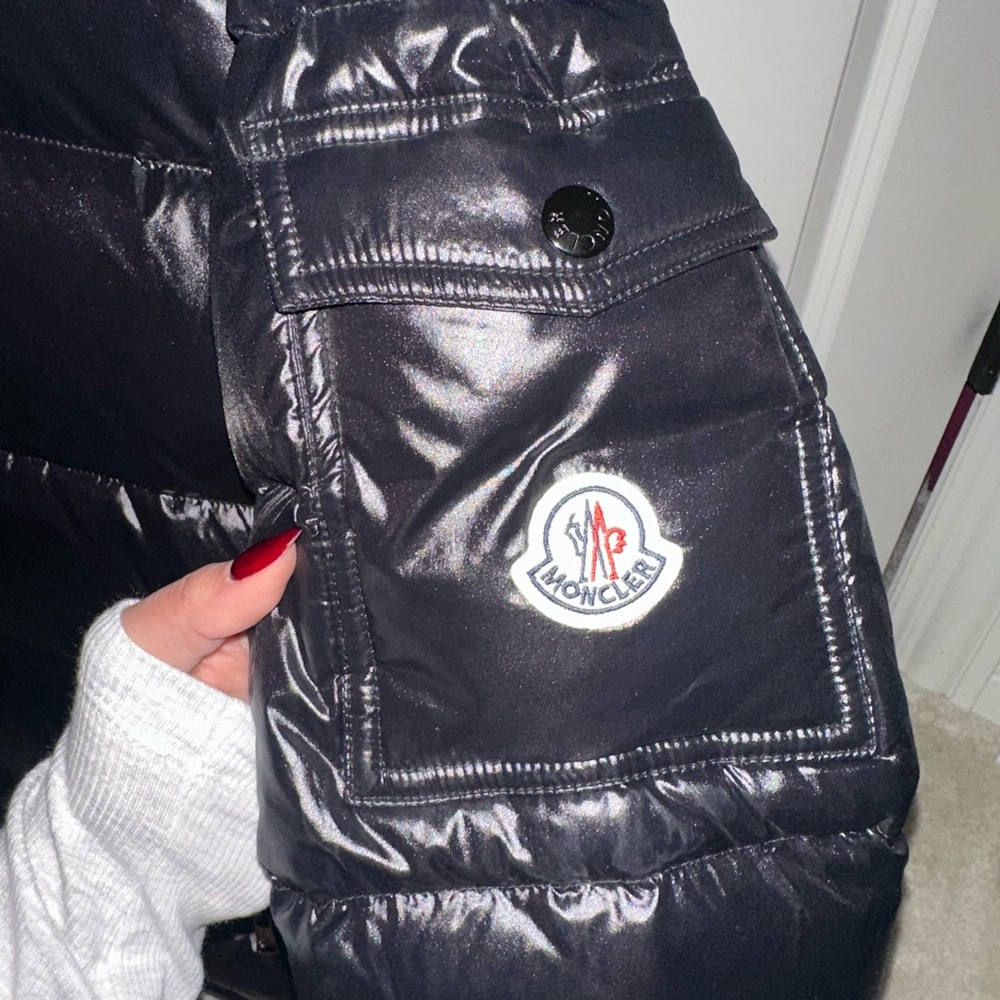Moncler Shiny Gray Puffer Jacket